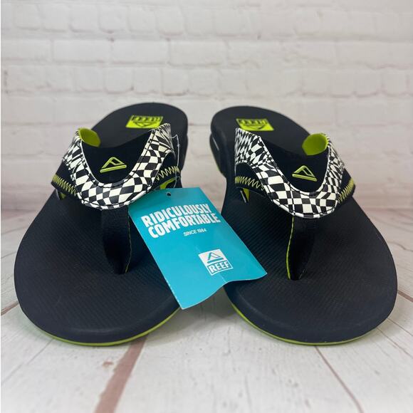 Reef Fanning Swell Checkers With Bottle Opener Flip Flops Sandals Mens Size 10 - Picture 5 of 10